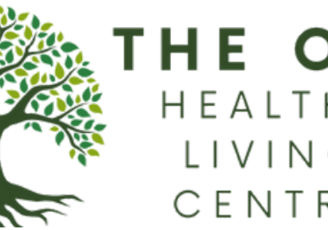 Logo of the Oak Healthy Living Centre, featuring a green stylized oak tree.